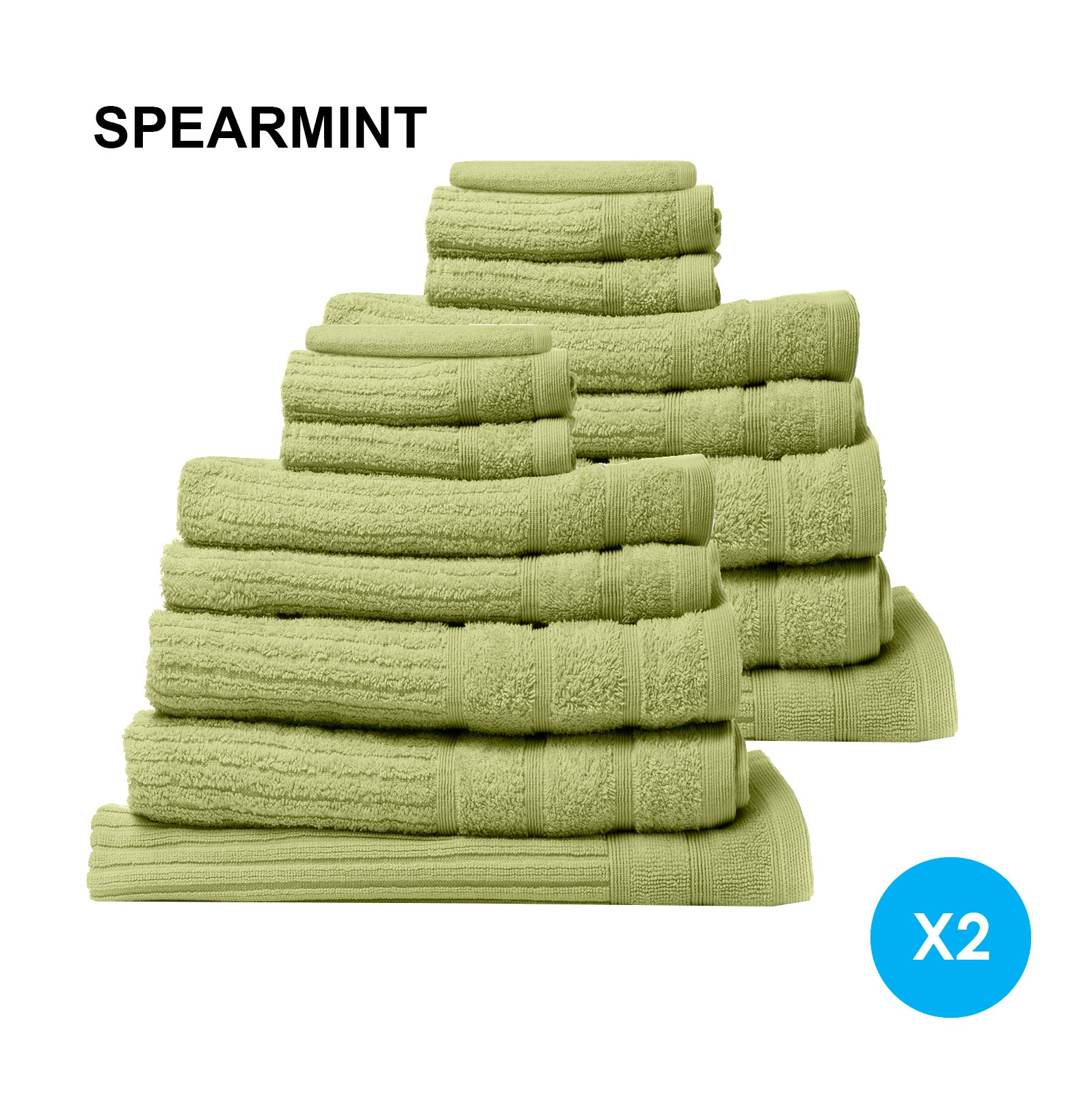 Royal Comfort 16 Piece Egyptian Cotton Eden Towel Set featuring luxurious 600GSM towels in various colors, including bath towels, hand towels, and bath mats.